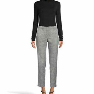 Anne Klein Plaid Slim Leg Bowie Pant Size 0